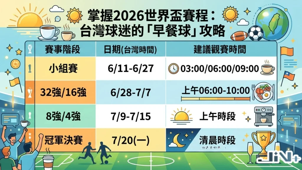 世足轉播表台灣時間