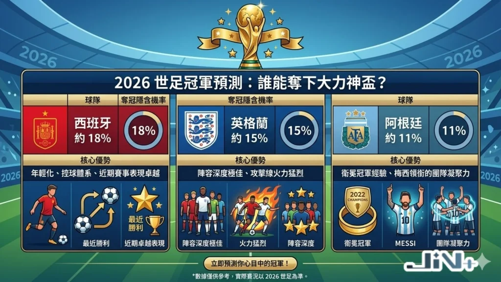 2026世足冠軍預測