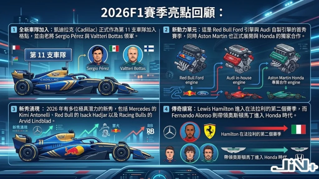 2026F1一級方程式賽車看點