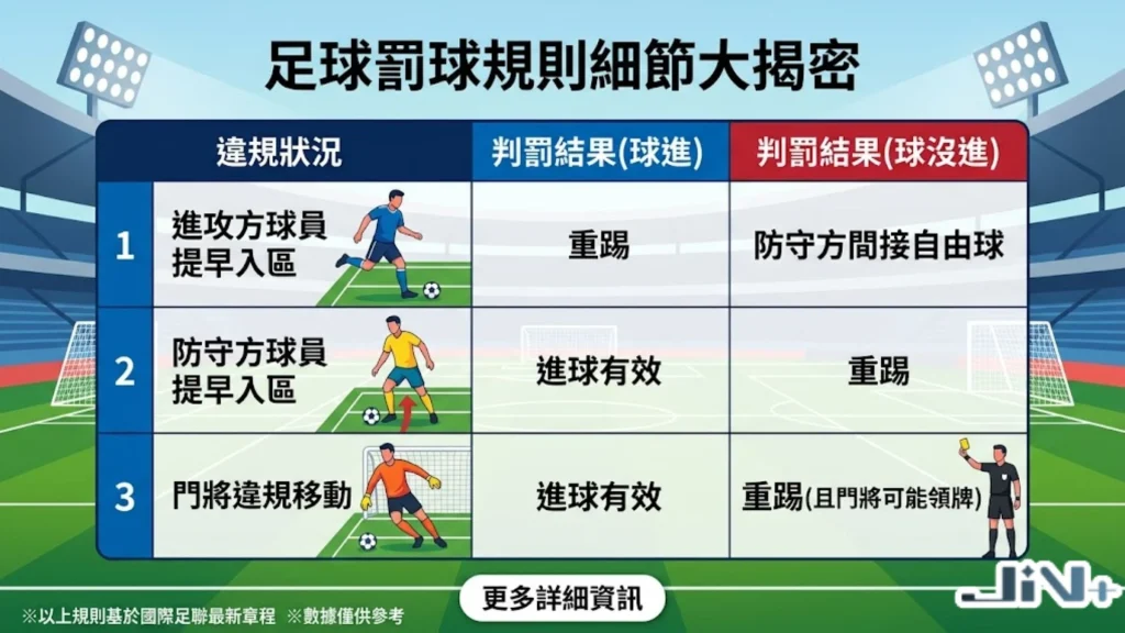 足球罰球規則懶人包