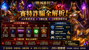 戰神賽特2 爆紅之後，賽特詐騙的手法也跟著翻倍——代打、外掛、預測程式、仿冒平台、假試玩、釣魚 LINE，每一種都靠新手對「保證爆分」的幻想吃飯